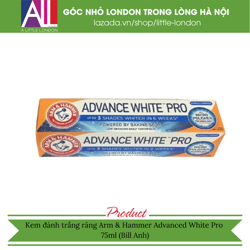 Kem đánh trắng răng Arm & Hammer Advanced White Pro 75ml (Bill Anh)