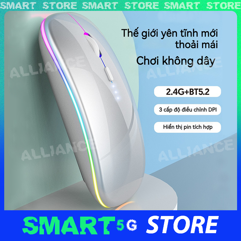 Wireless Mouse For Laptop PC Bluetooth RGB Rechargeable Mouses Wireless Computer Silent Mice LED Backlit Ergonomic Gaming Mouse