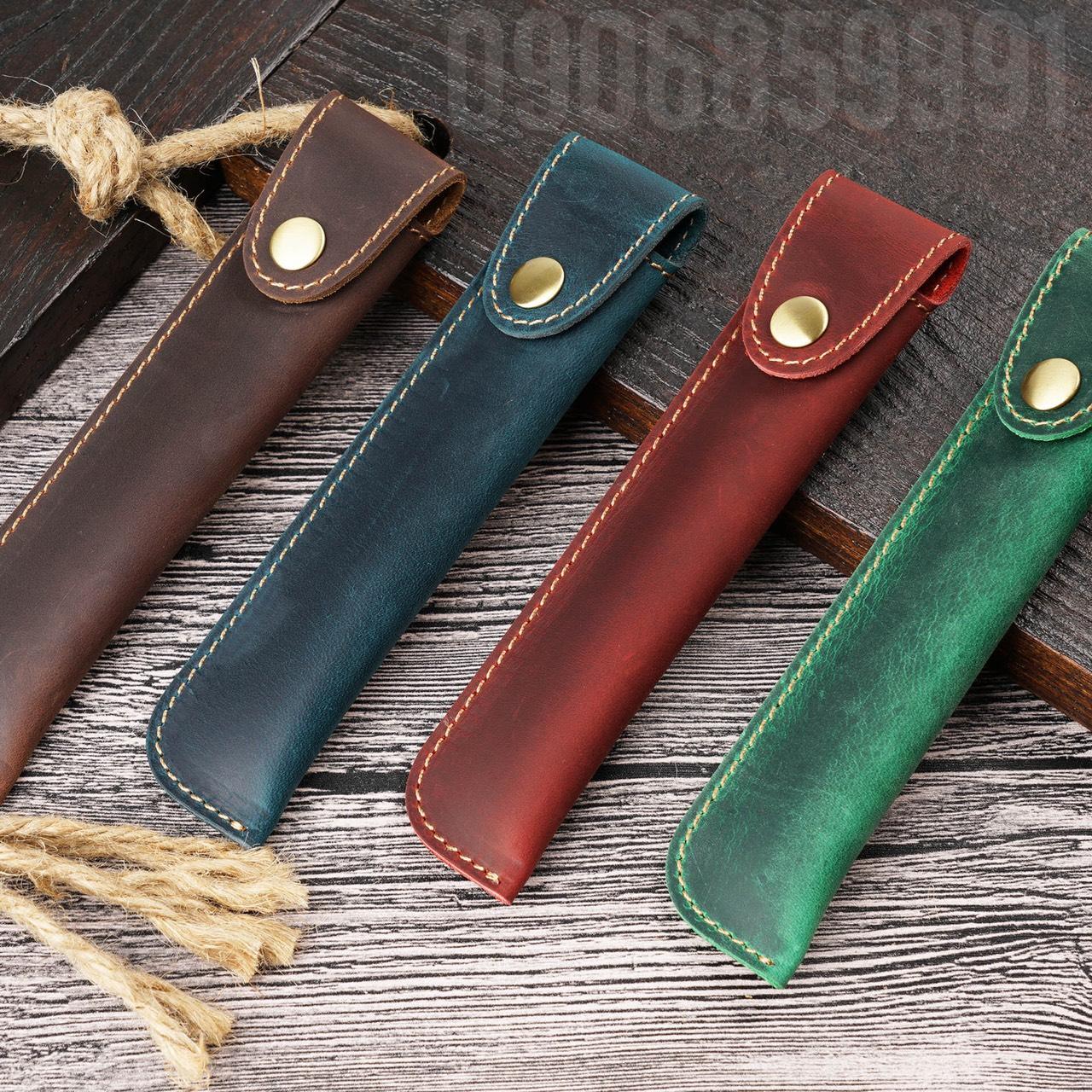 Bao da,bao dựng bút handmade da thật