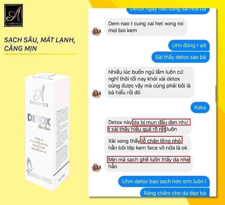 Mặt nạ sủi bọt Detox Bọt Biển A comestic 80ml