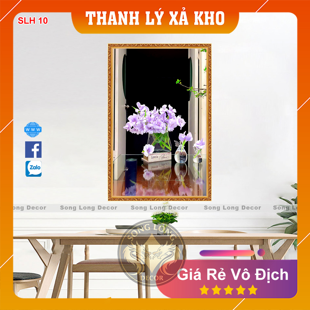Tranh Dán Tường 3D Lọ Hoa Tự Cắm - SLH10- Trang Trí Nhà Cửa - Song Long Decor