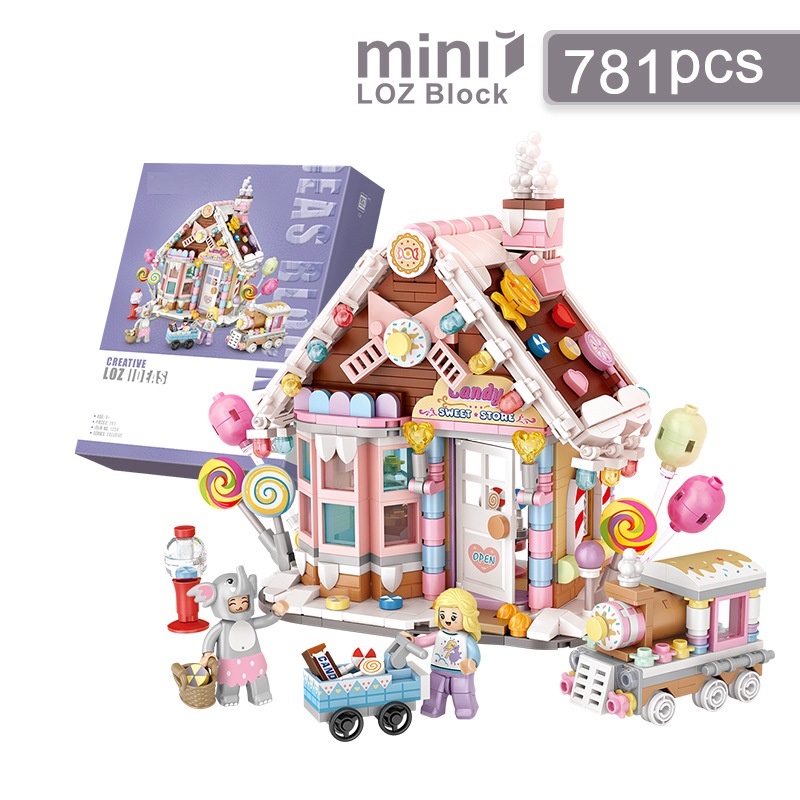 Đồ chơi lắp ráp building blocks mini Loz mô hình lắp ráp The Candy House