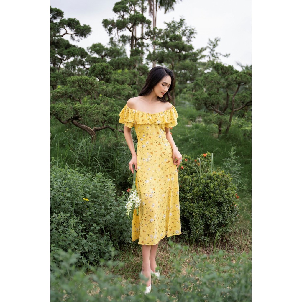 Đầm Maxi Hoa Xẻ Tà Trước D4014-21
