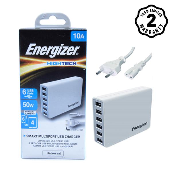 Sạc Energizer USB Station HT 6 cổng 50w EU - USA6EEUHWH5