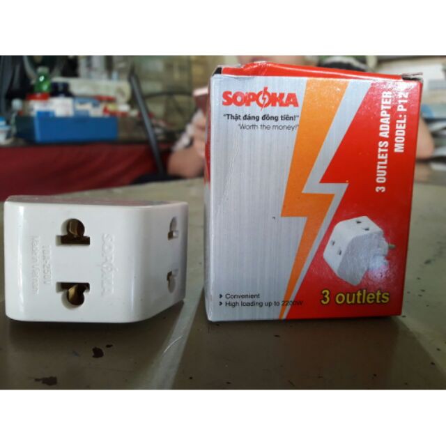 Ổ cắm nối chia 3 thông minh Sopoka
