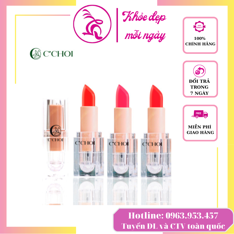 Son dưỡng môi Saffron Color C’Choi (có 3 màu)