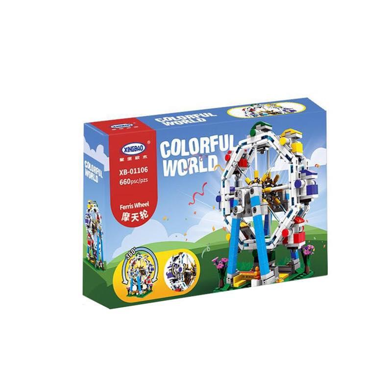 [HCM]Bộ đồ chơi sáng tạo lắp ráp lego đu quay cho bé