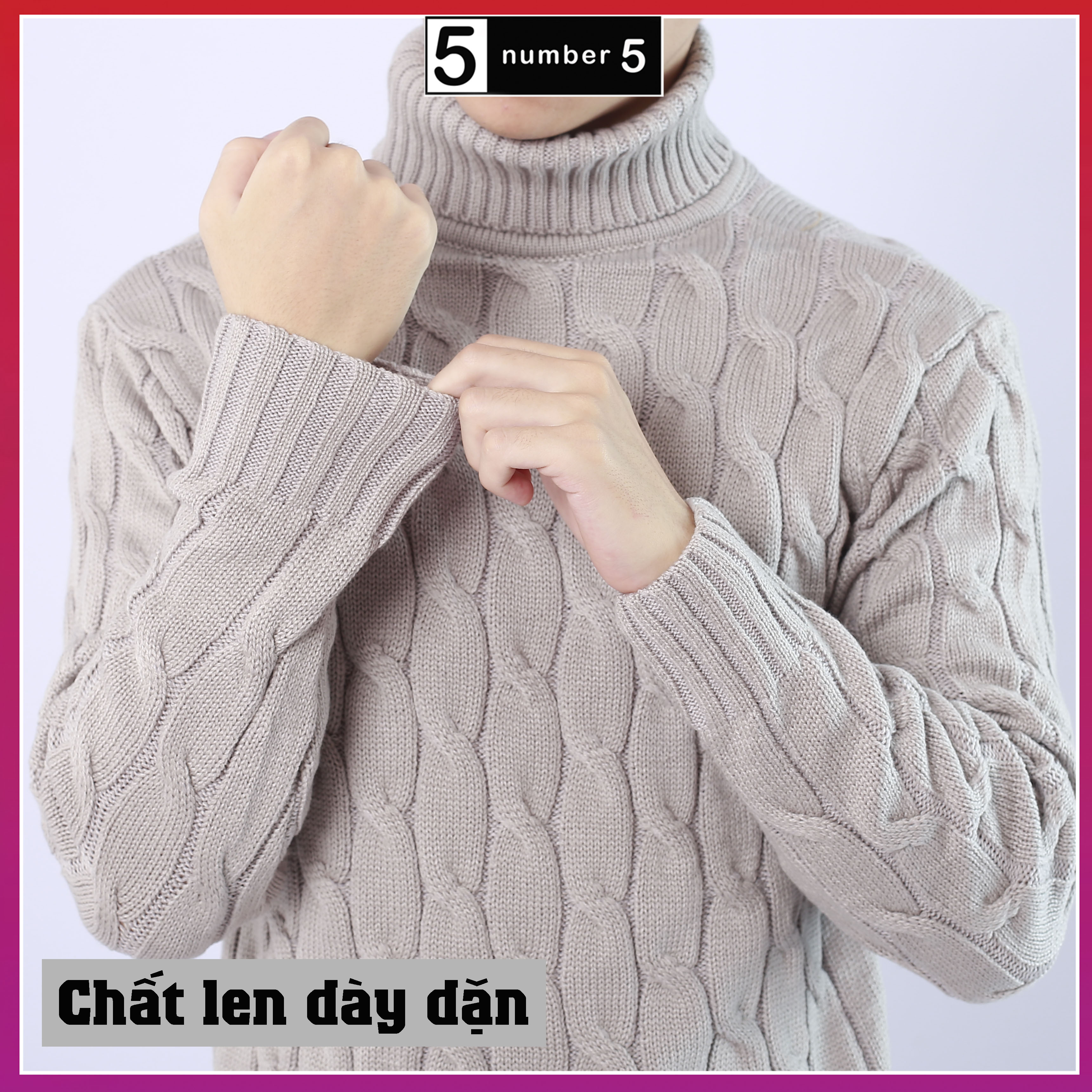 Áo Len Vặn Thừng Cổ Lọ NUMBER5 Mẫu Mới Nhất 2021