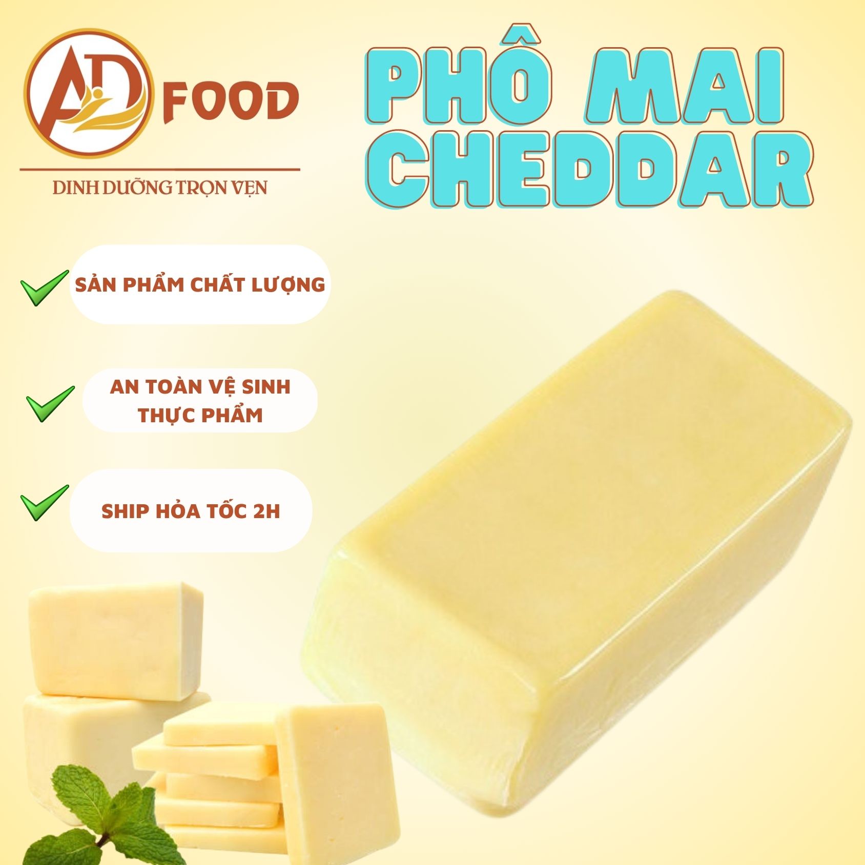 100gr phô mai cheddar thơm ngon