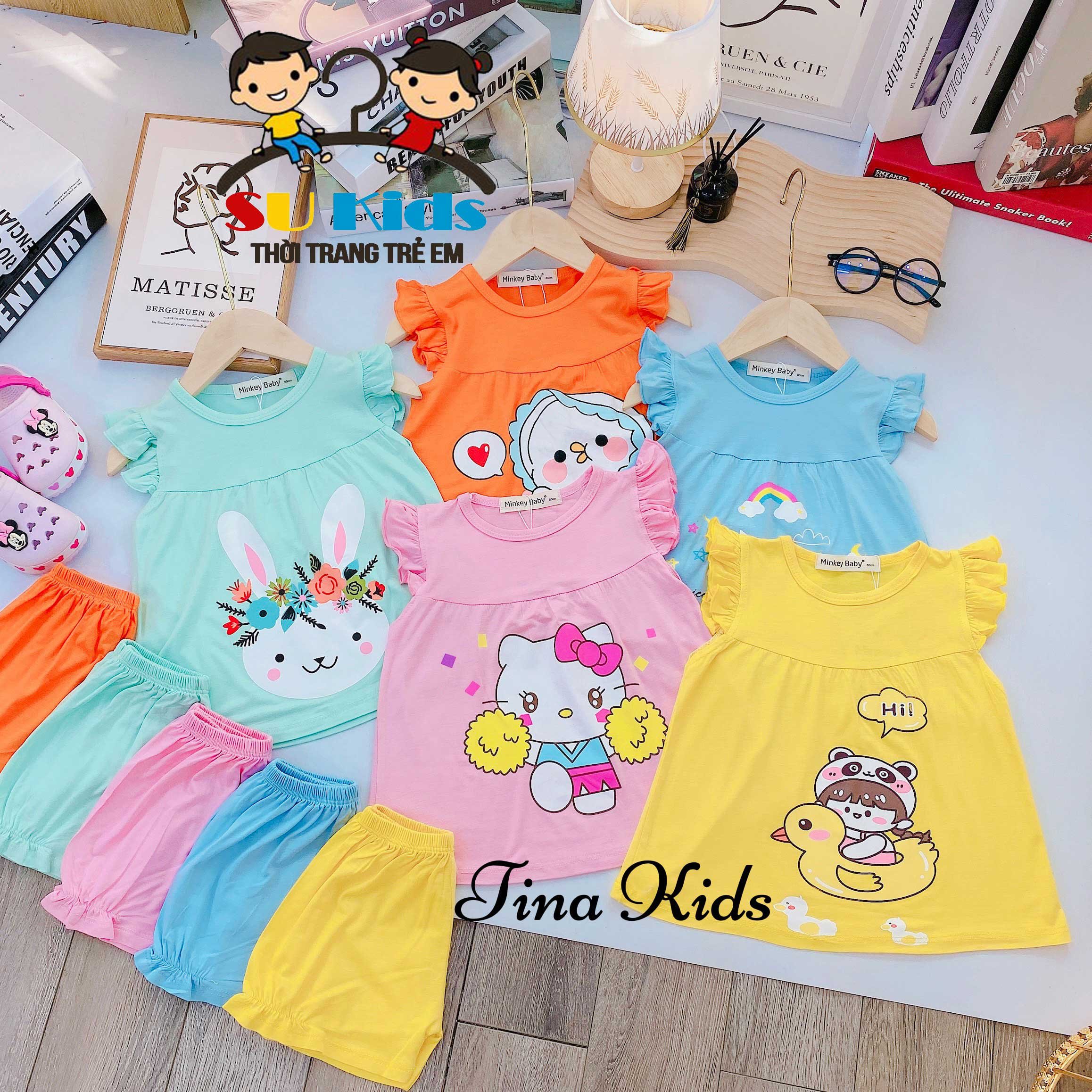 Bộ thun lạnh bé gái Cánh Tiên