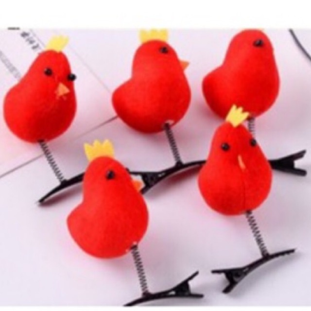 Kẹp tóc gà con, vịt con, thỏ con, trái tim,..._ Finger