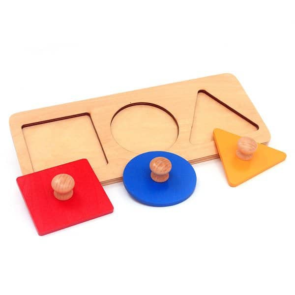 Ghép hình 3 hình cơ bản Montessori - Basic Shapes Puzzle
