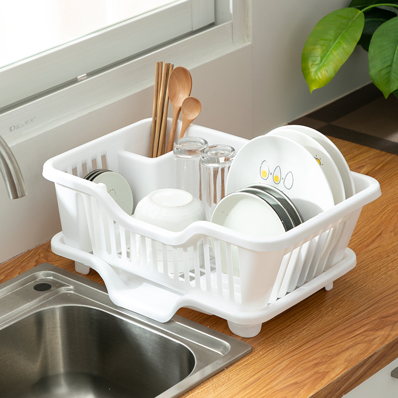 Rổ úp bát - khay kệ đựng chén bát dĩa đũa muỗng có khay hứng nước tiện lợi
