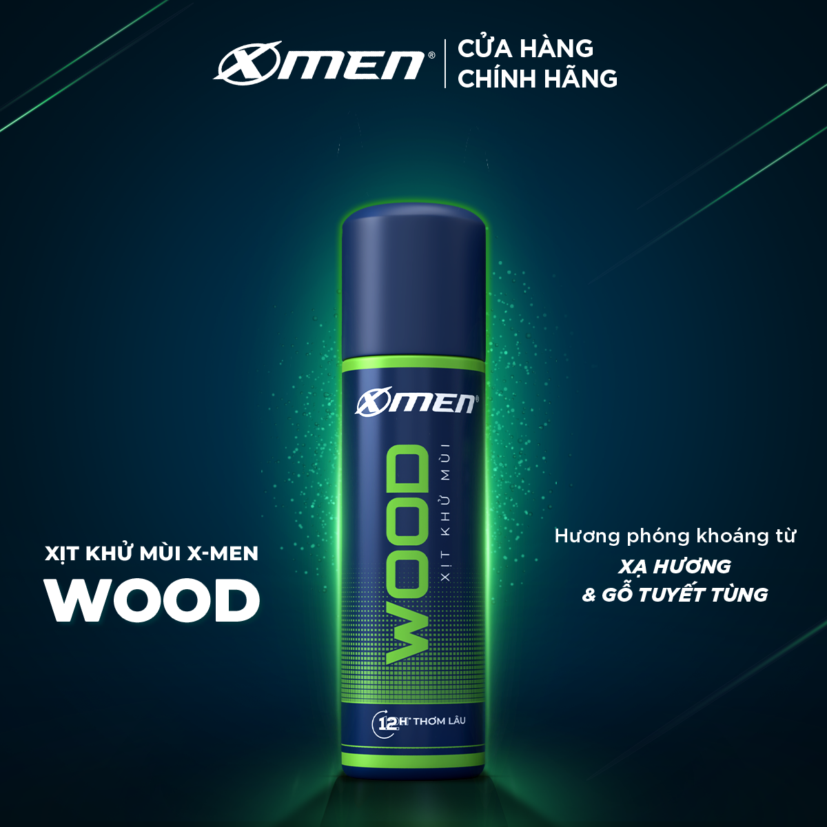Combo 2 Xịt khử mùi X-Men Wood 140ml