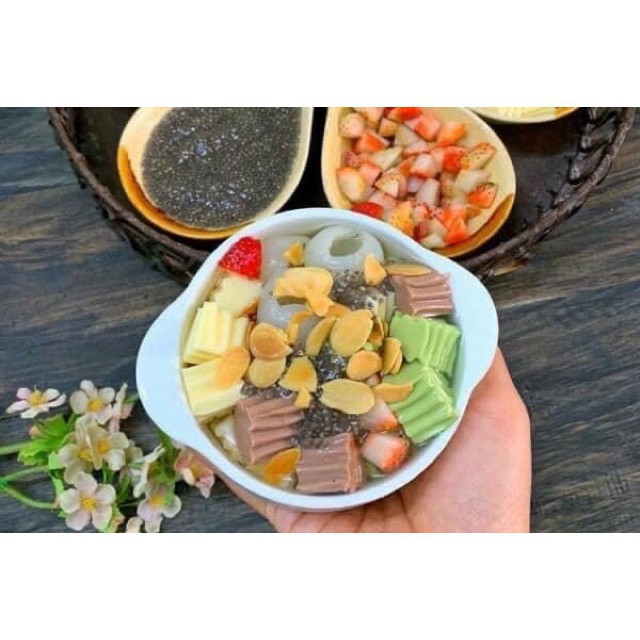 [HCM]NGUYÊN LIỆU CHÈ KHÚC BẠCH NẤU 10 CHÉN