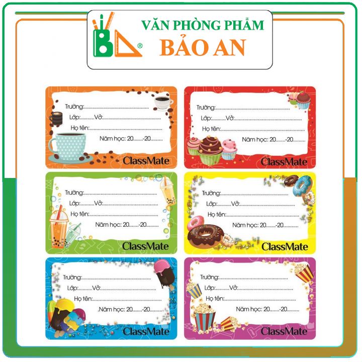 Nhãn vở classmate food cl-nt205 - văn phòng phẩm bảo an