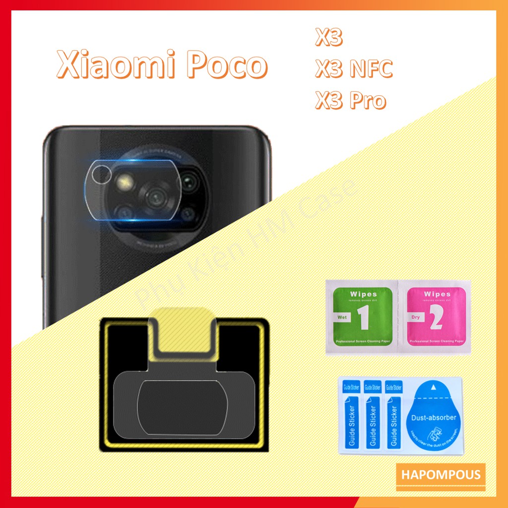 Kính cường lực camera xiaomi poco m3 / x3 / x3 nfc / x3 pro, cạnh vát 2.5d