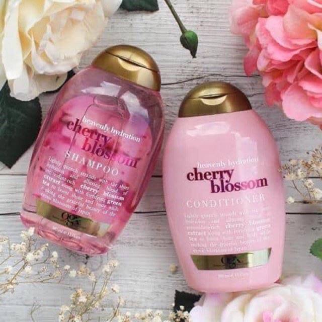 Dầu Gội - Dầu Xả OGX Cherry Blossom 385ml