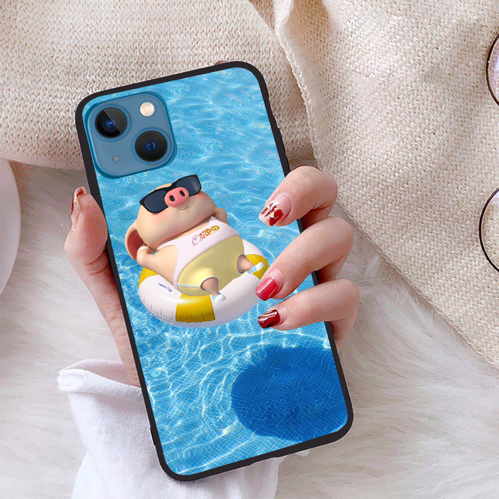 Ốp lưng iPhone 13 viền dẻo TPU BST Pig Cute