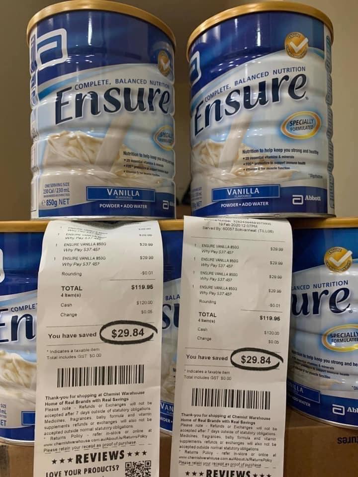 Sữa Ensure Úc 850g
