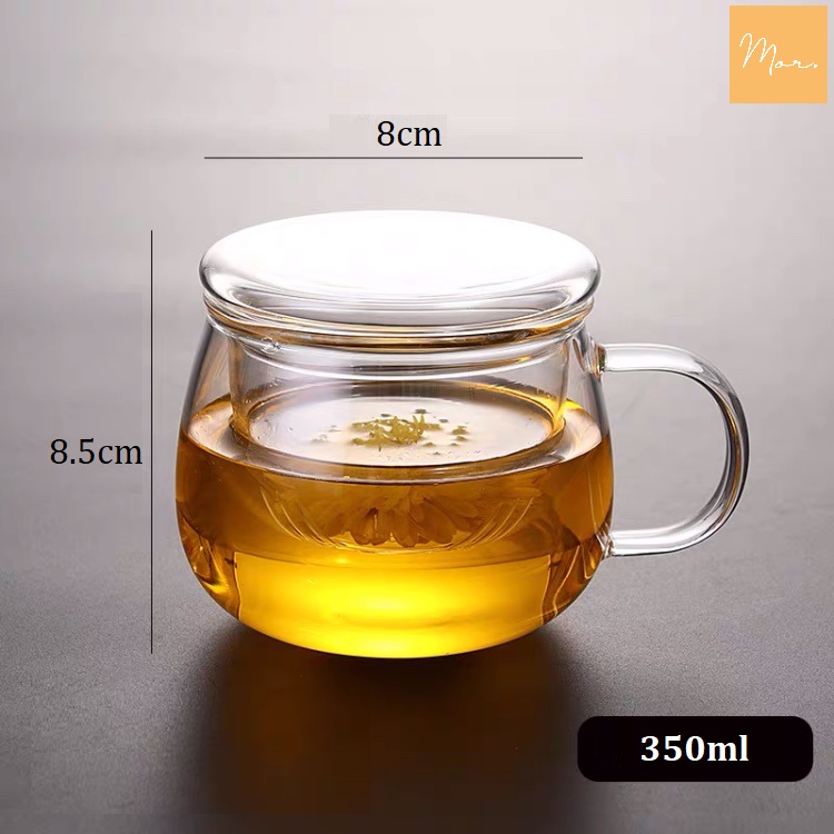 Cốc Pha Trà Thủy Tinh - 350Ml (Kèm Lõi Lọc Trà)