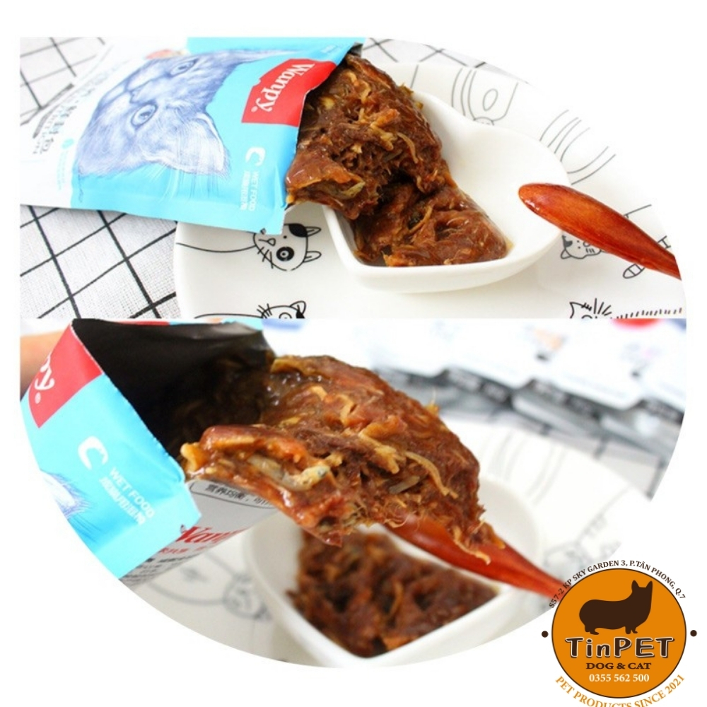 Pate Wanpy Đủ 7 Vị Dành Cho Mèo Kén Ăn Gói 80gr