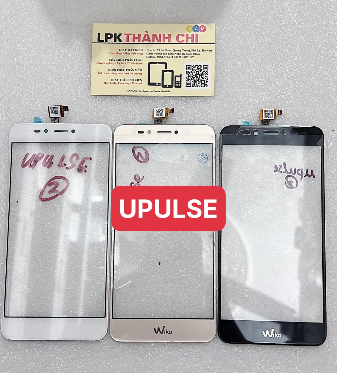 Cảm ứng wiko u pulse - zin original chân connect, ép kính