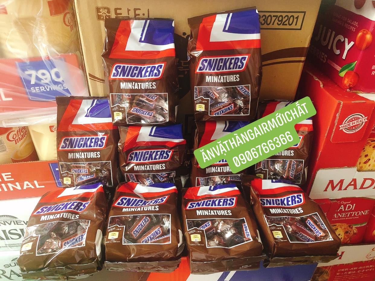 [New March 2026] German Miniature Snickers Chocolate Package 227 Grams - 12 Bars