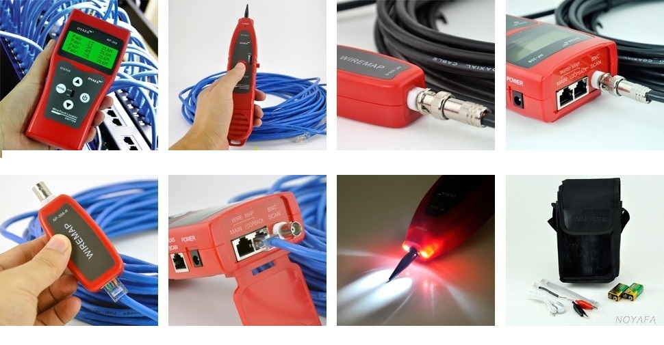 Máy kiểm tra cáp mạng đa năng Noyafa NF-308 (Đỏ)
