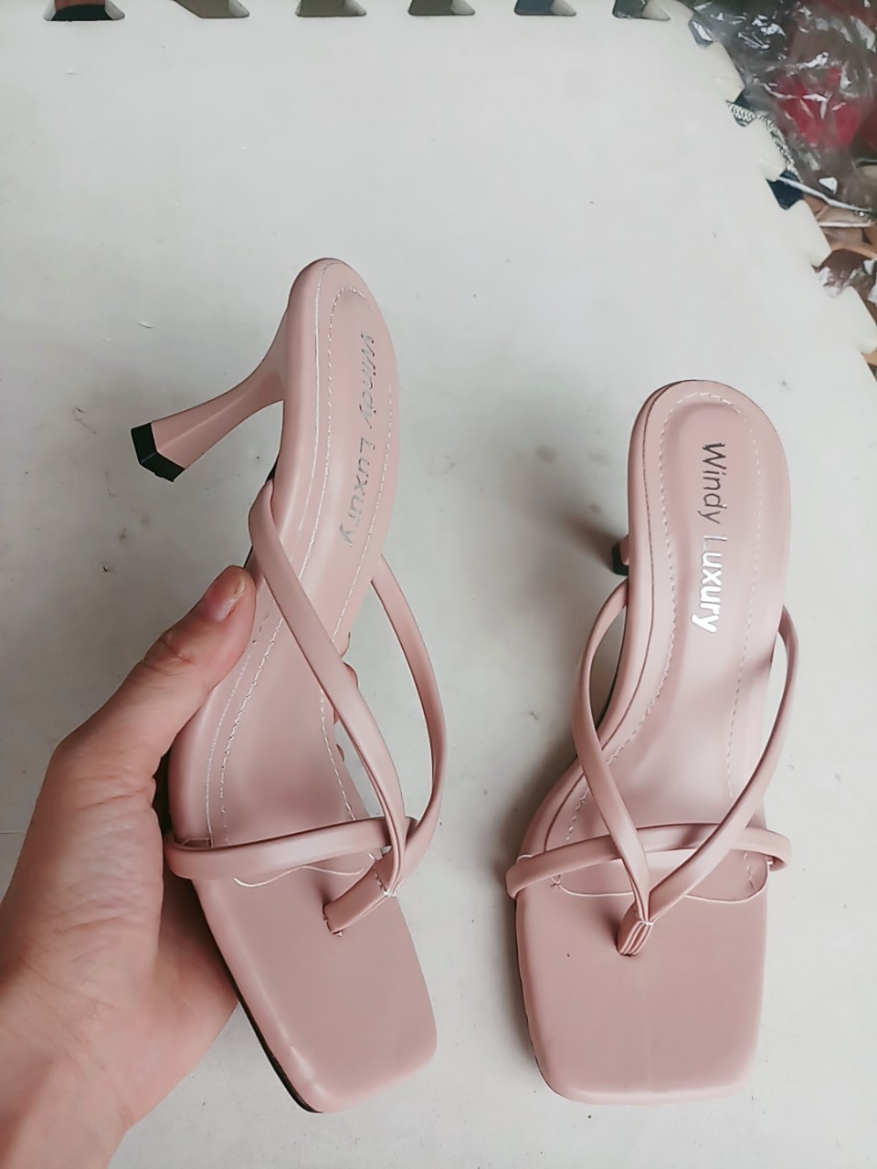 dép guốc nữ cao 7 phân xỏ ngón