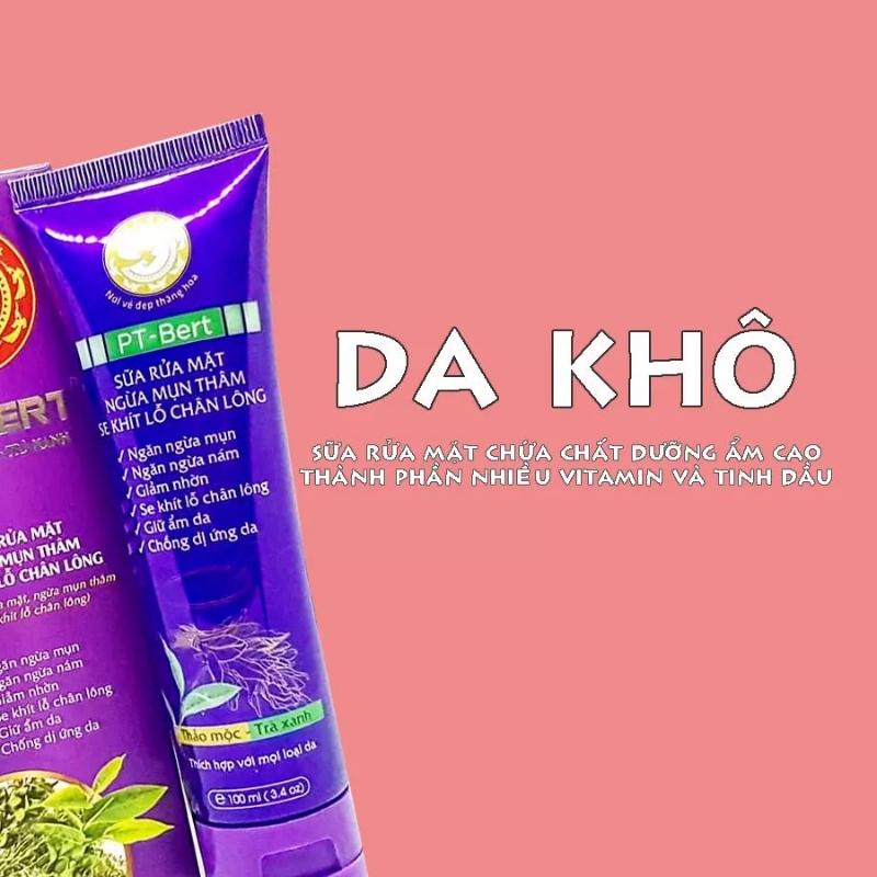 SỮA RỬA MẶT PT.BERT MỤN - THÂM - SE KHÍT LỖ CHÂN LÔNG