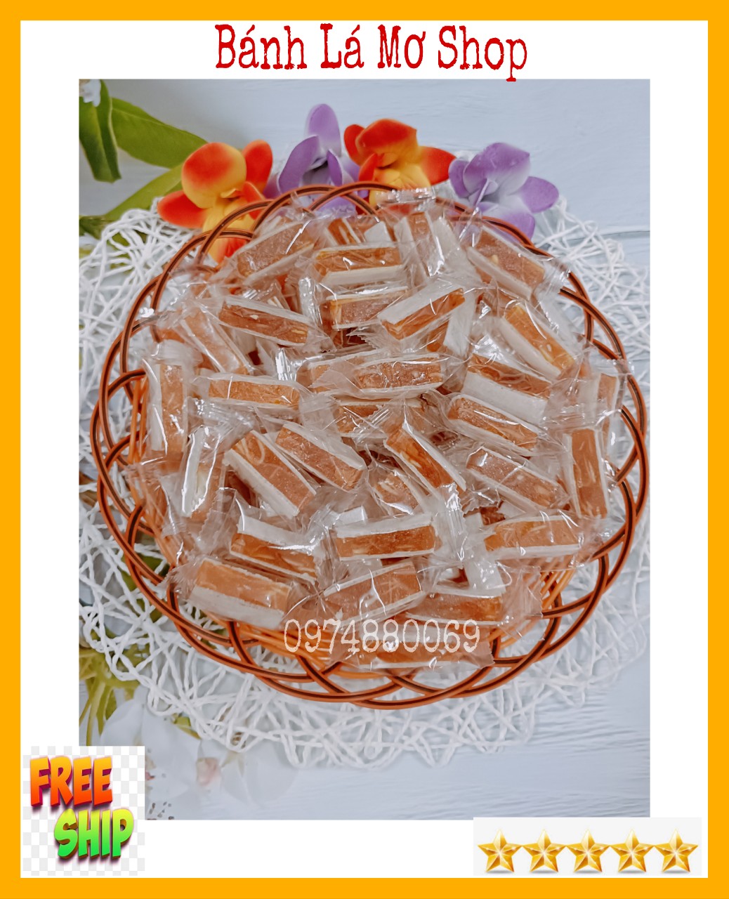(FREESHIP) 1Kg Kẹo Khóm dừa non mềm dẻo ít ngọt