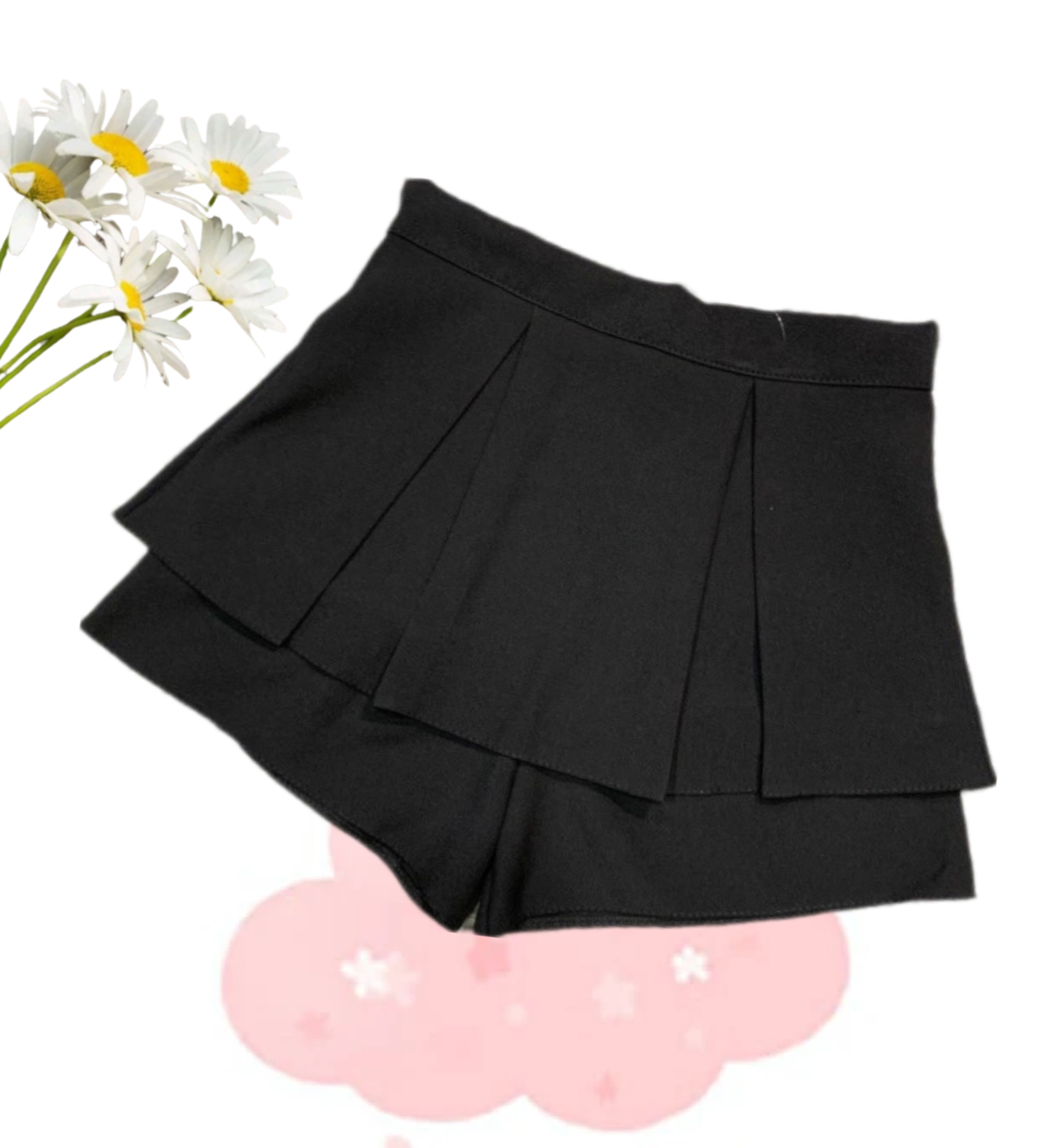 Quần giả váy xòe 2 lớp ly to - B020
