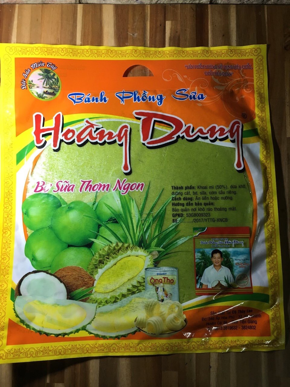 [10 miếng siêu to]Bánh Phồng Sữa Sầu Riêng Thúy Lan