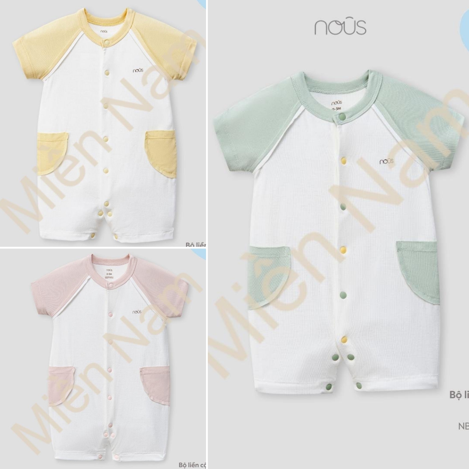 Bộ body NOUS Petit cho bé sơ sinh 0m - 12m