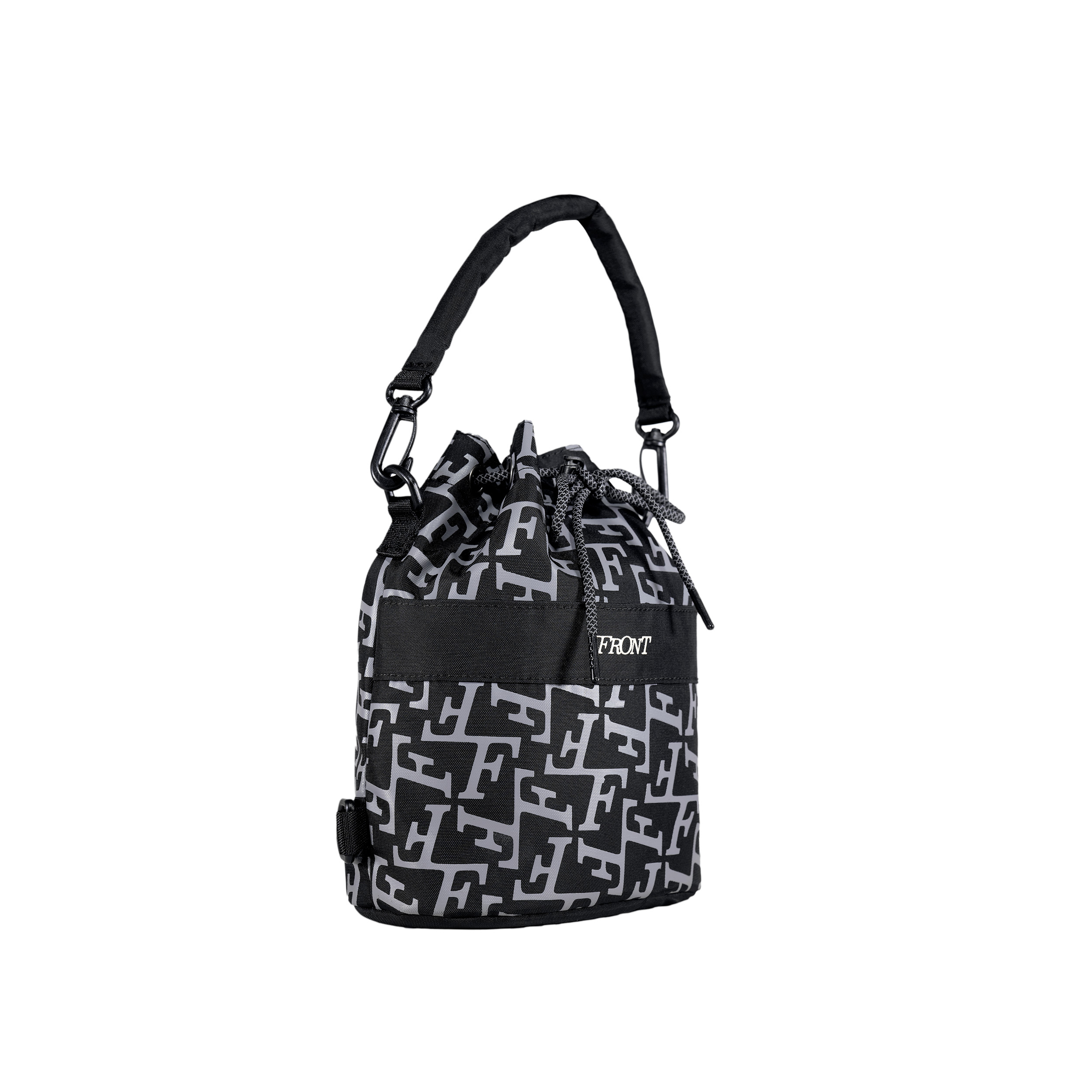 FRONT  The Knight F Abundant Mini Backpack D123 - BLACK - S  ♟ Balo mini FRONT chất liệu Polyester