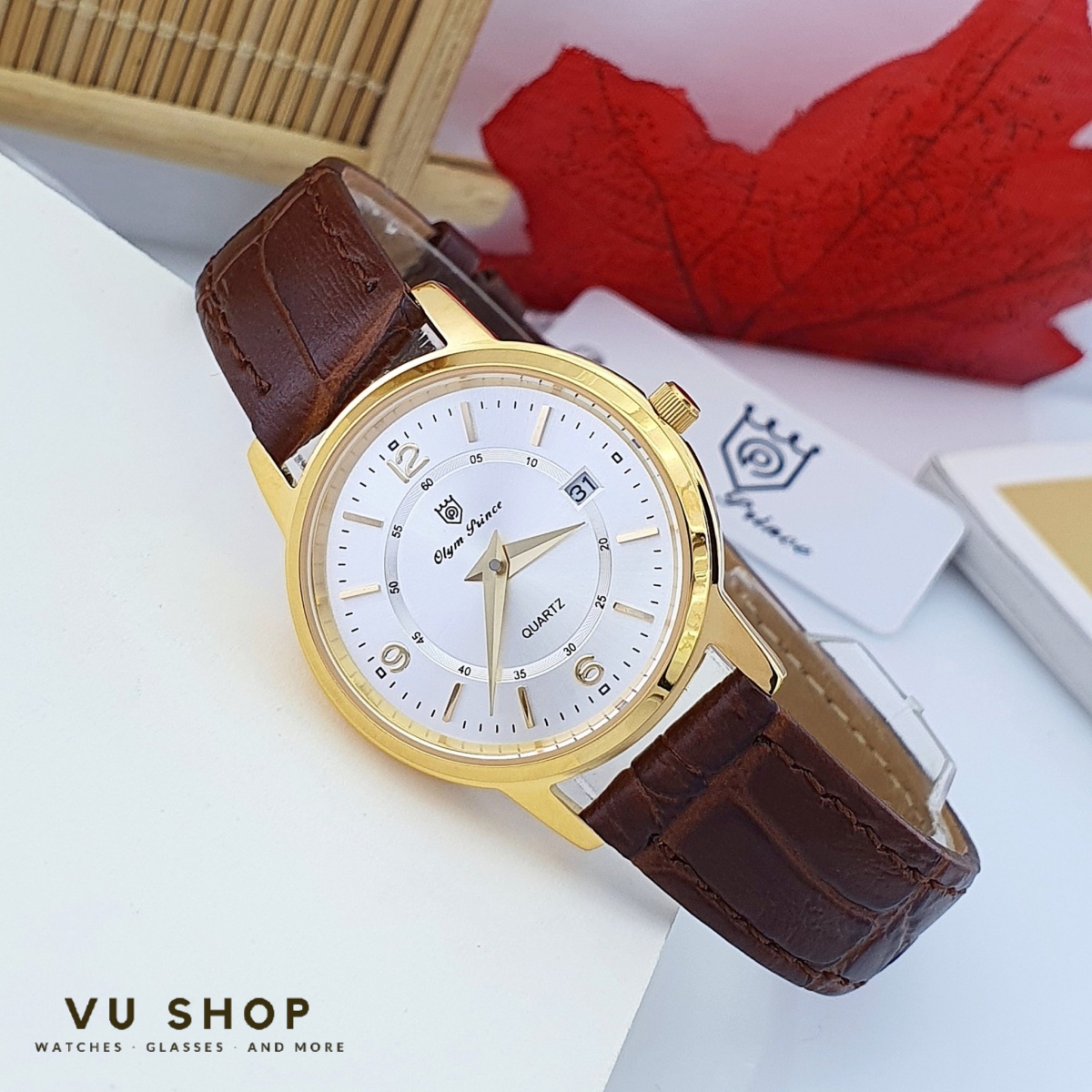 [HCM]ĐỒNG HỒ NỮ OLYM PRINCE 073 - DÂY DA SIÊU MỎNG