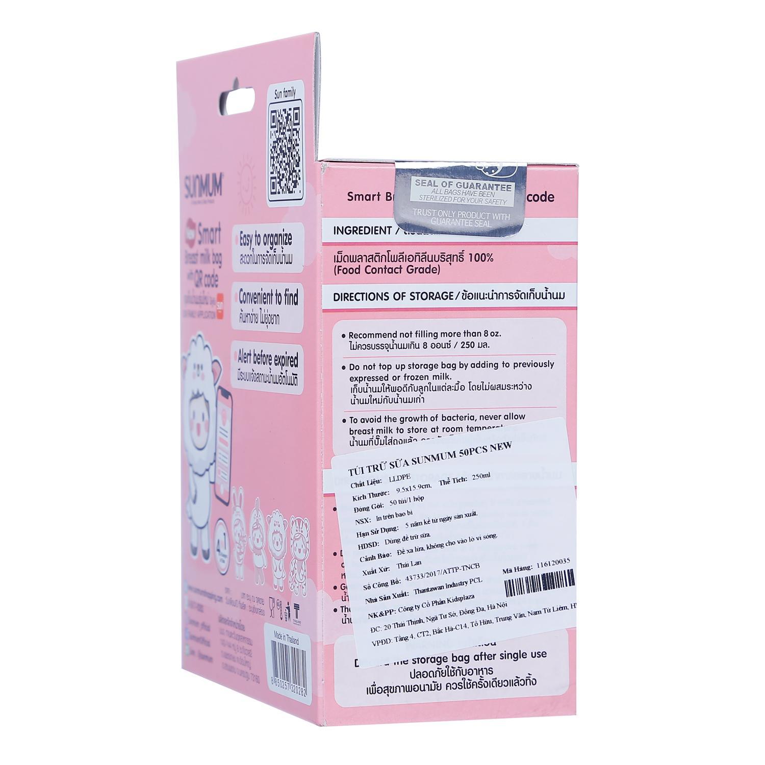 Túi trữ sữa Sunmum 50pcs