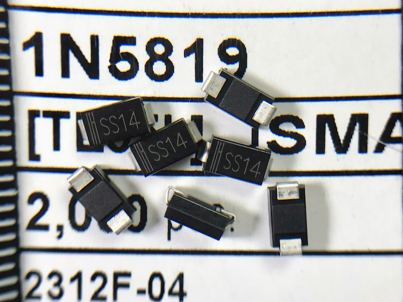 Combo 50 con 1N5819, IN5819, SS14 Diode 40V/1A SMA
