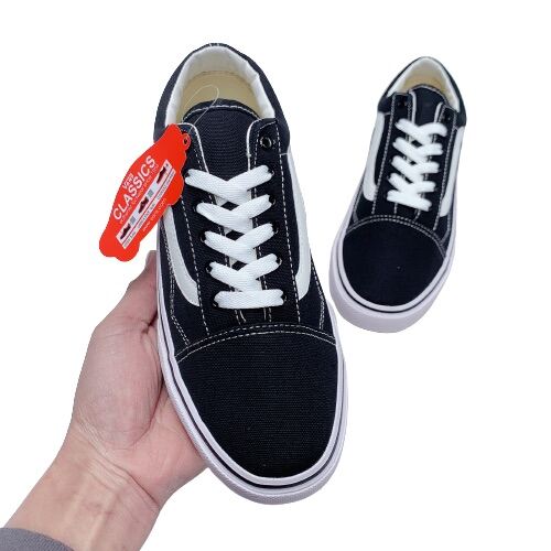 [Hoàn Tiền 15%]giày  old skool đen.Tặng tất,hộp,dây