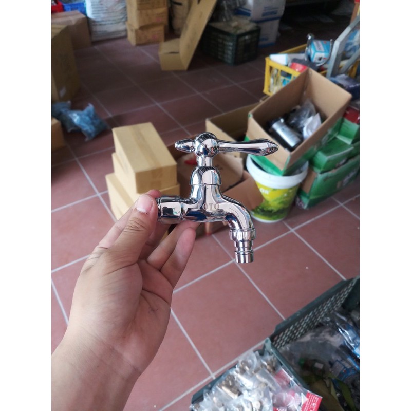 vòi xả toto đồng mạ