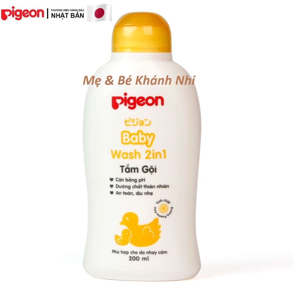 SỮA TẮM GỘI PIGEON TOÀN THÂN CHO BÉ - 200ML