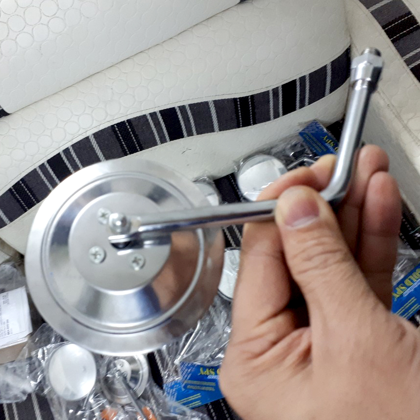 Gương xe máy tròn nhỏ gọn thời trang - 1 cái