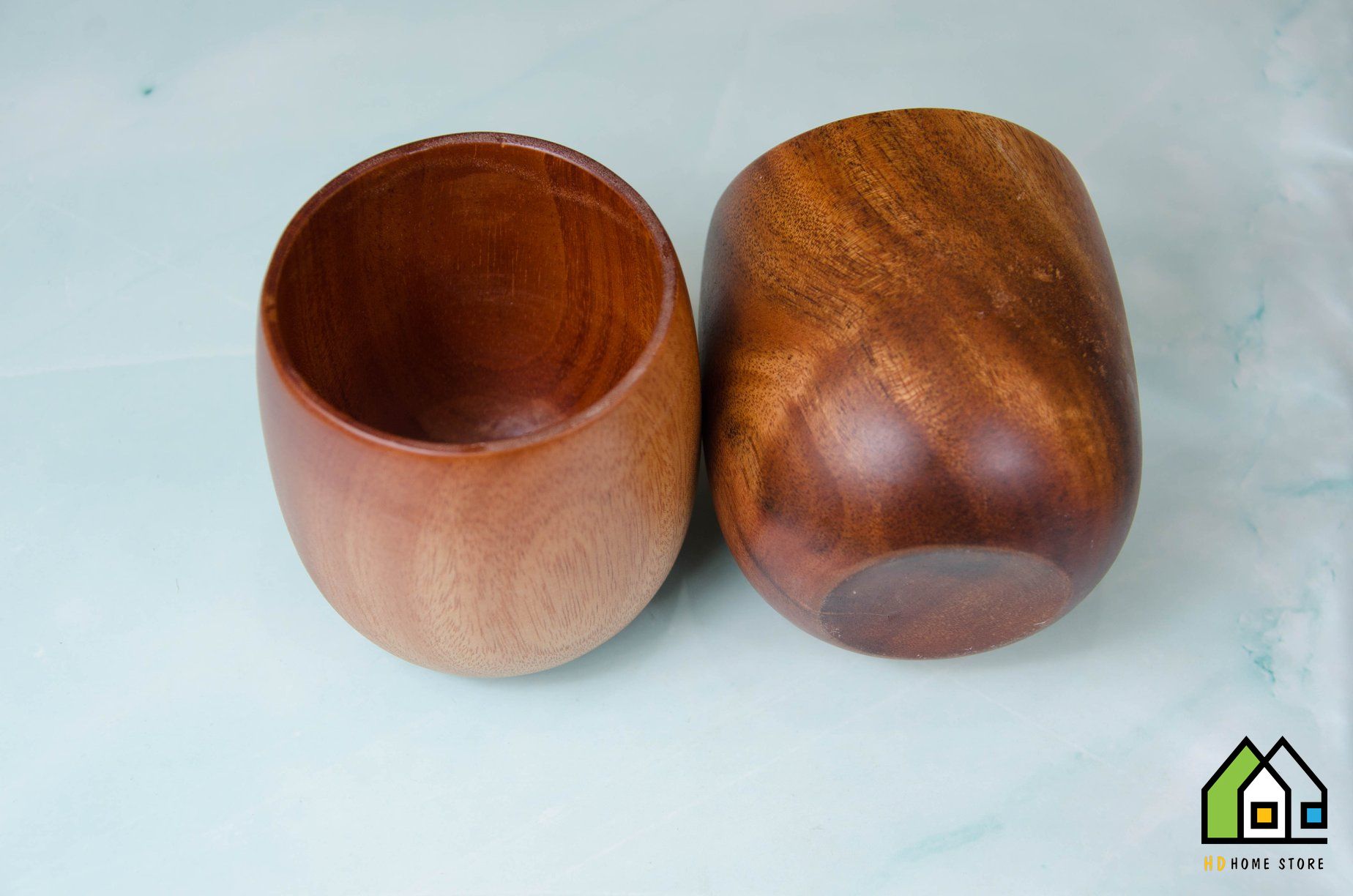 Ly gỗ xà cừ bo tròn đáy