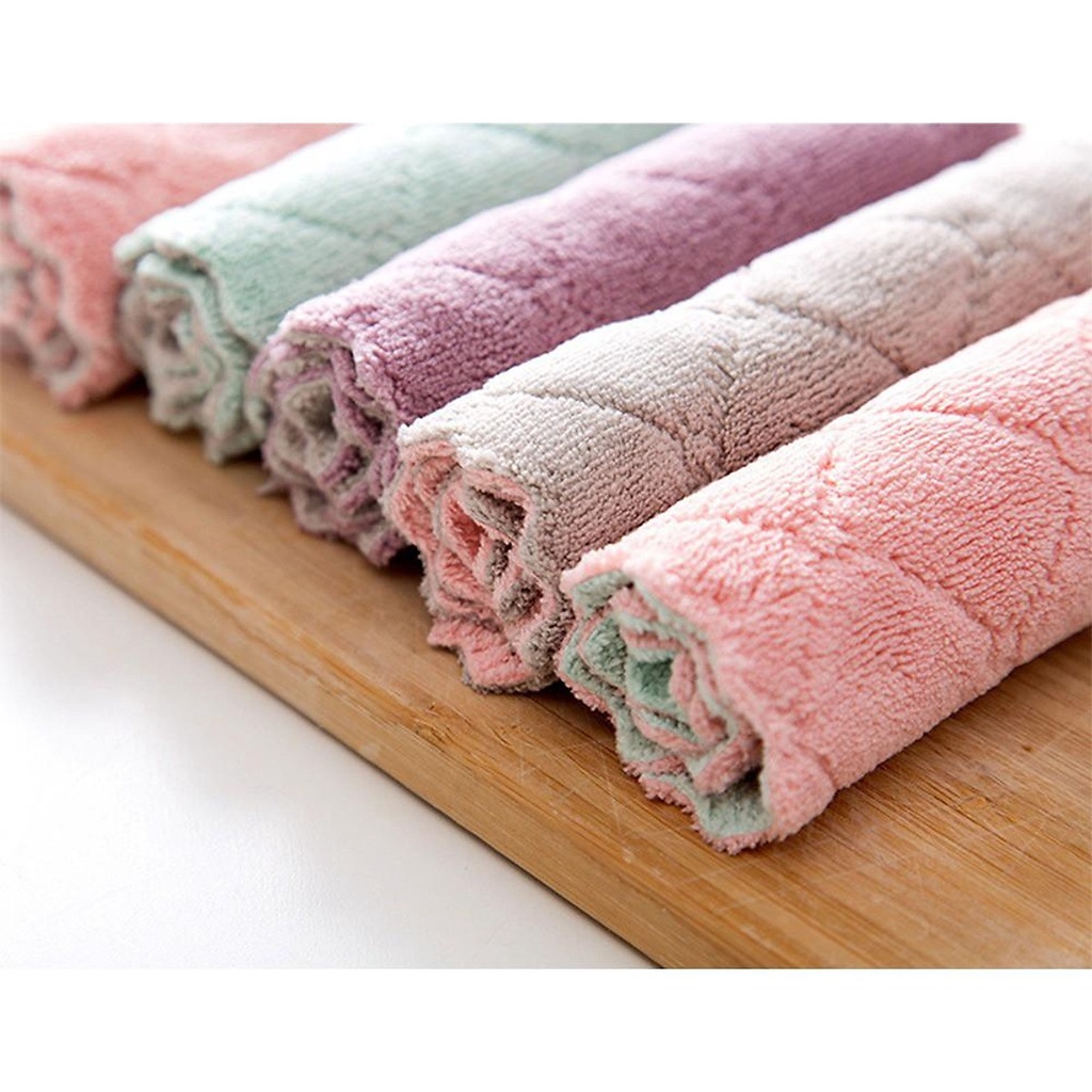 Combo 10 Khăn Lau Bếp Đa Năng 2 Mặt Siêu Thấm Nước