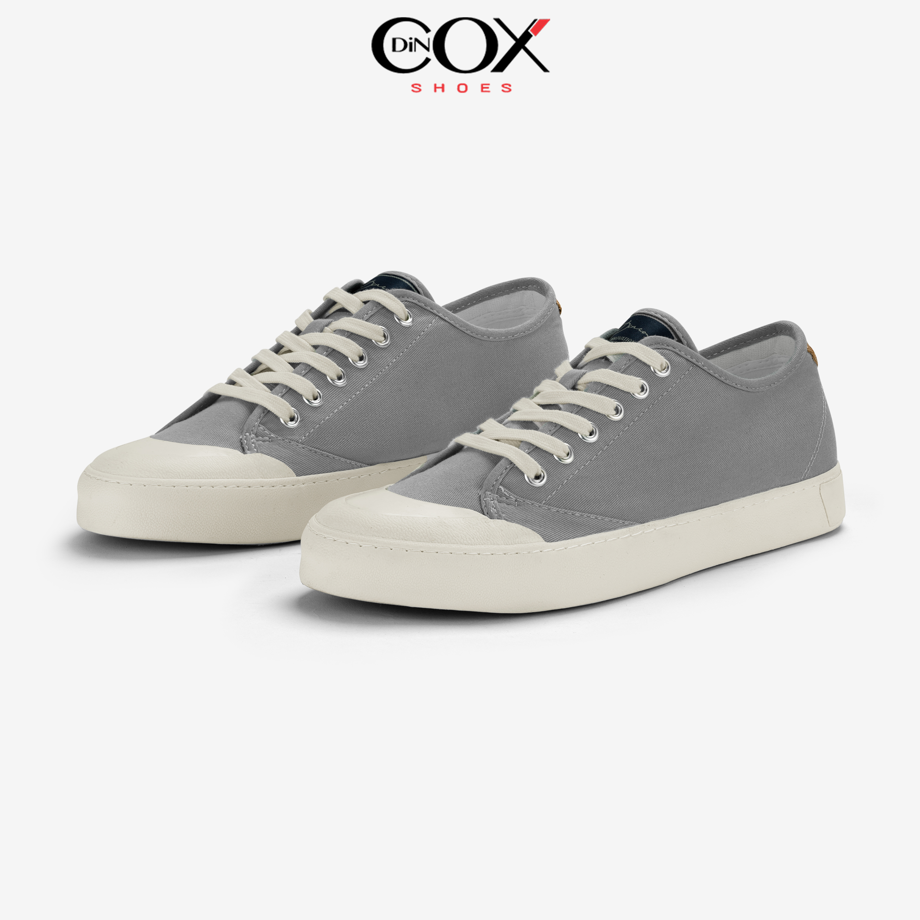 Giày Sneaker Vải Canvas Nam Nữ E16 Grey Dincox
