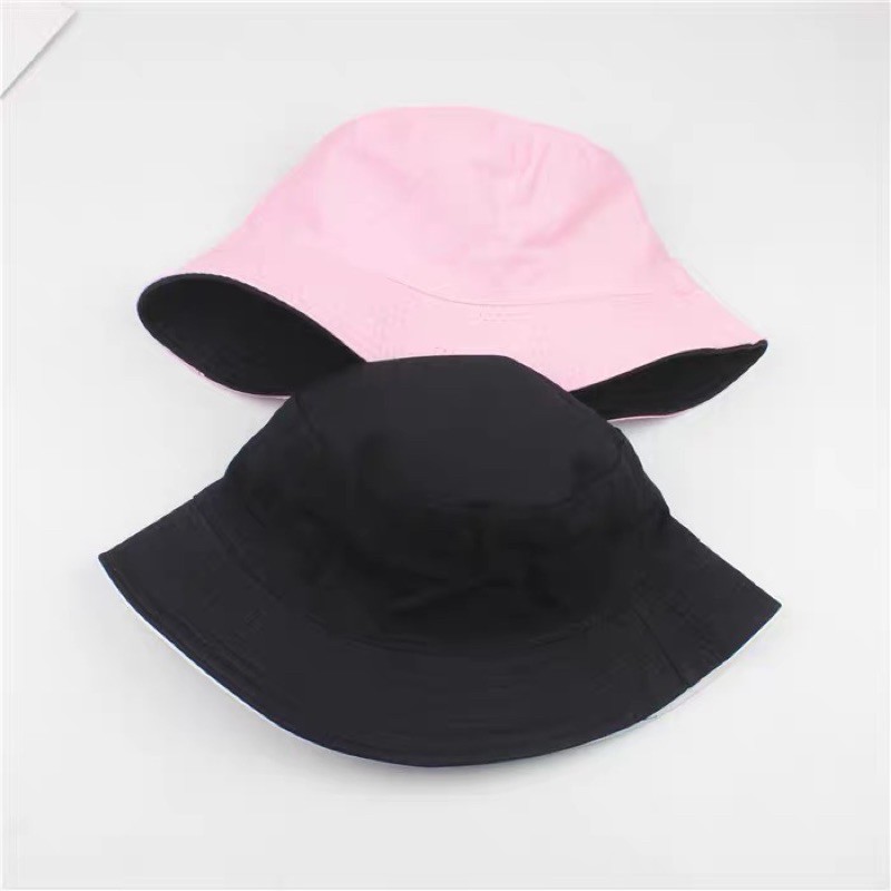 NÓN BUCKET 2 mặt - TRƠN NHIỀU MÀU