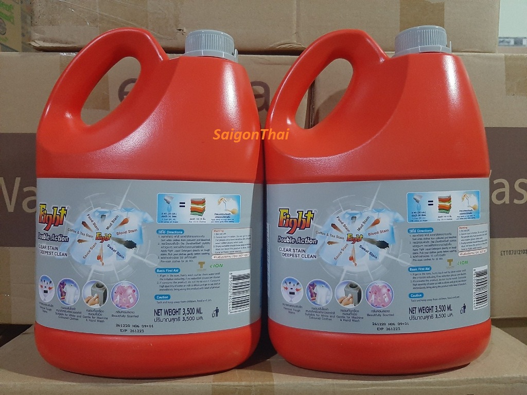 (SGT) Nước giặt Fight 4in1 Thái Lan 3000ml (nhãn Xám)