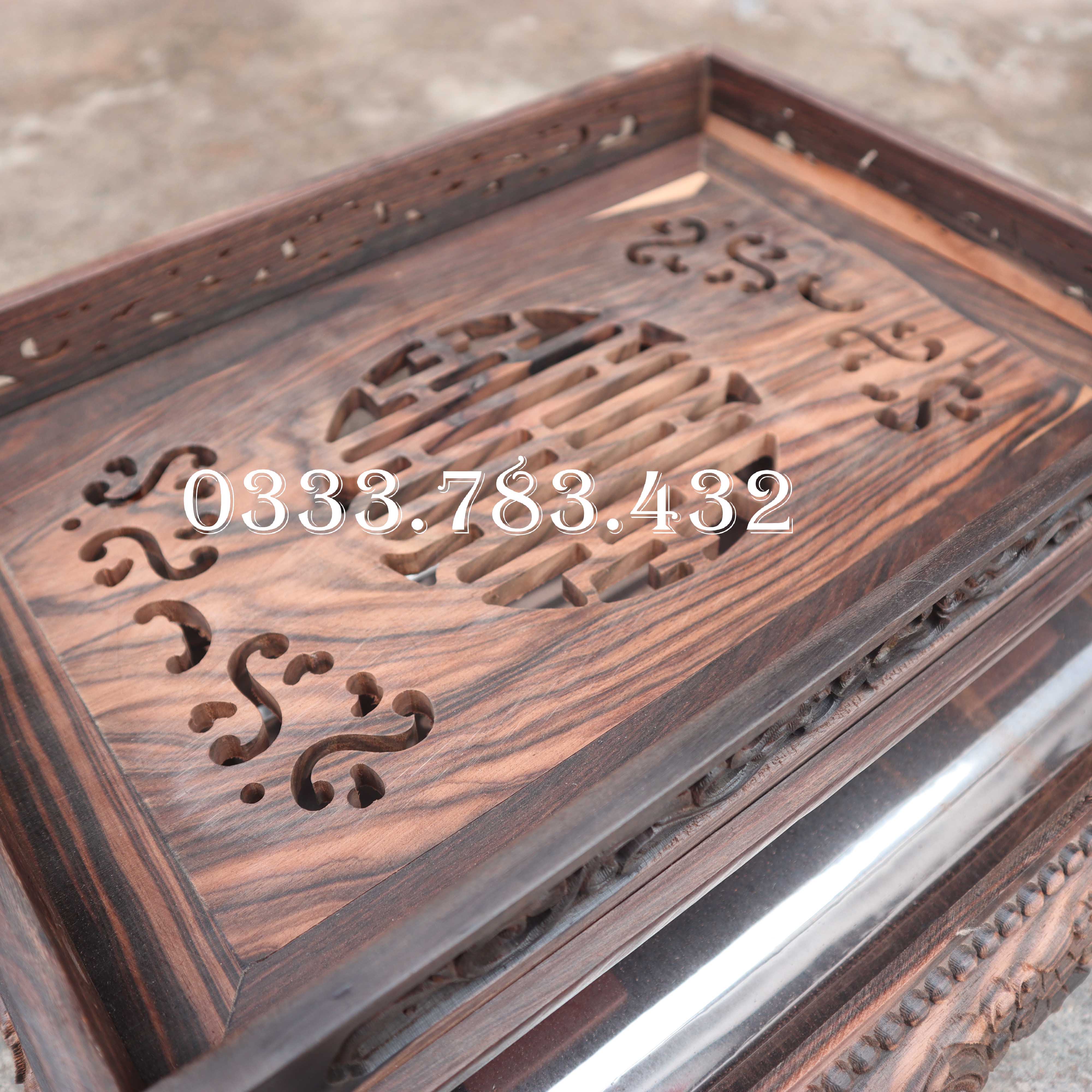 KHAY TRÀ CHÂN QUỲ PHÒNG KHÁCH ĐỂ BÀN GỖ MUN
