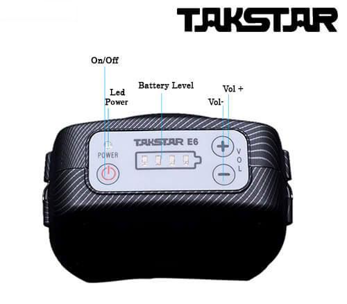 Loa trợ giảng Takstar E6_màu sọc đen.